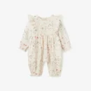 Owl Print Organic Baby Jumpsuit